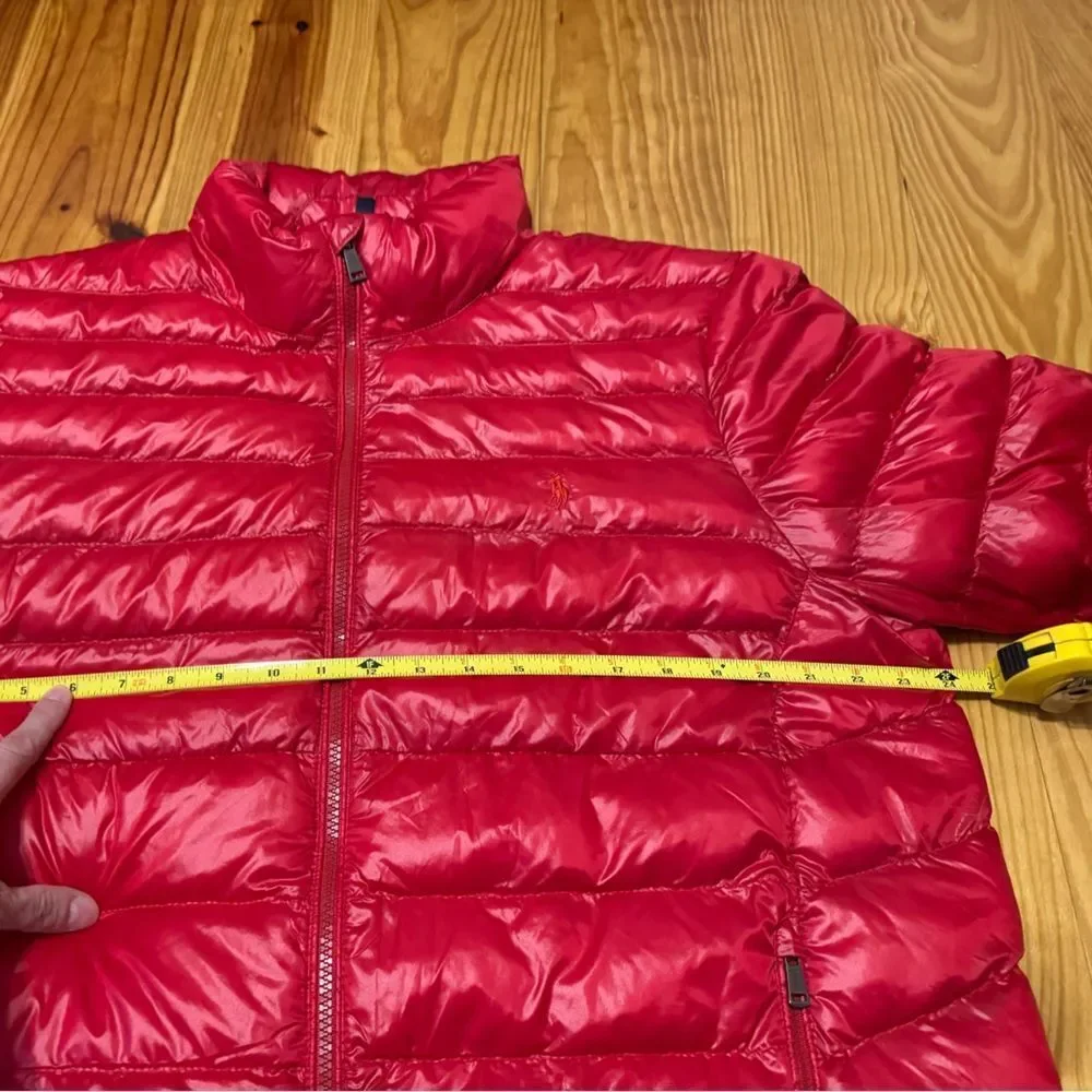 Polo Ralph Lauren Men's LRG Colden Packable Glossed Jacket Solid Red